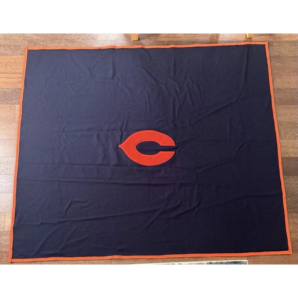 VTG Carroll University Chicago Bears Style Melton Wool Varsity Athletic Blanket